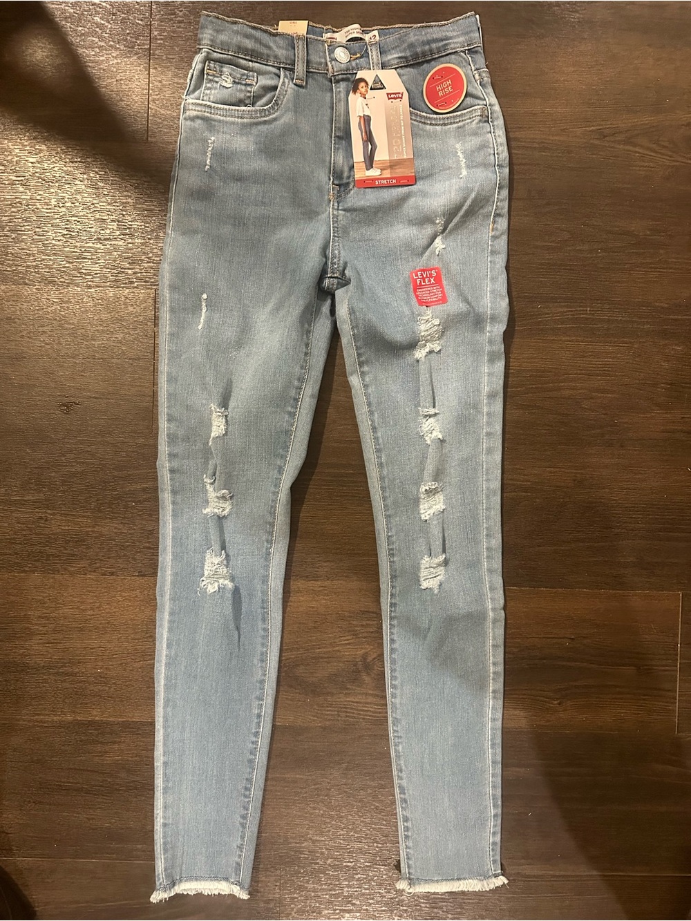 Levi's Light Blue Ripped girls Skinny Jeans size 12